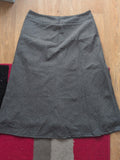 Ladies Bonmarche Size 14 Grey Check Lined Flare Skirt