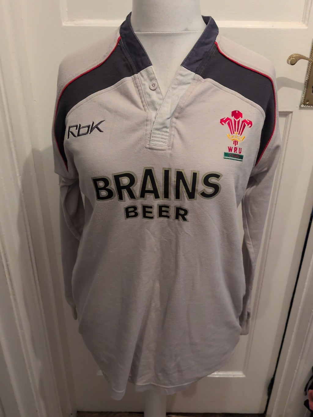 Reebok Medium Cymru Long Sleeve Polo