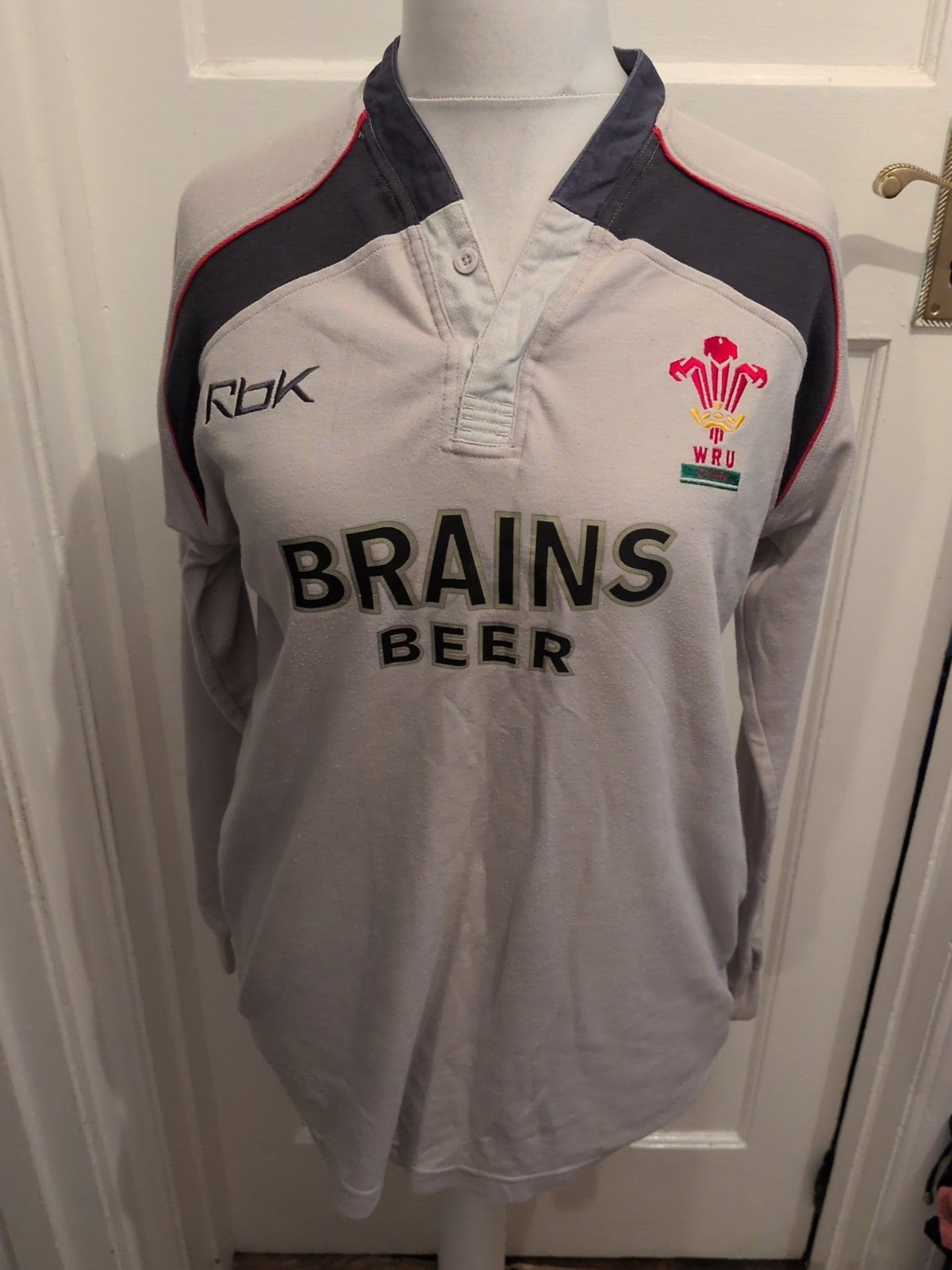 Reebok Medium Cymru Long Sleeve Polo