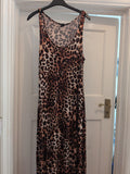 H&M Medium Leopard Print Sleeveless Long Length Dress
