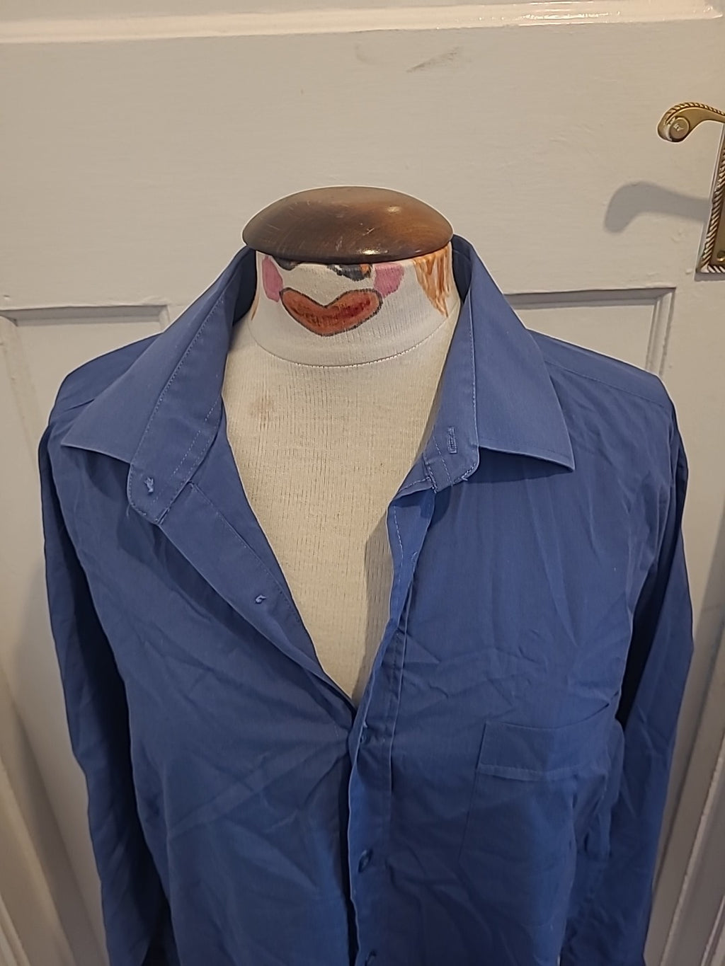 Mens Northwest Size 16" Petrol Blue Long Sleeved Shirt