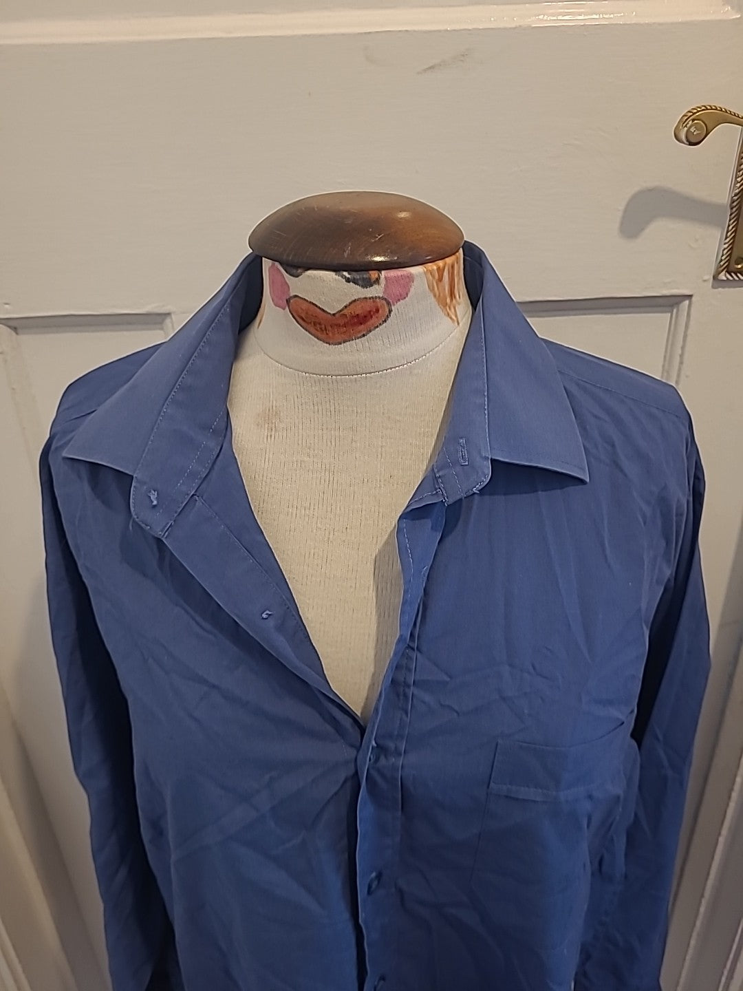 Mens Northwest Size 16" Petrol Blue Long Sleeved Shirt
