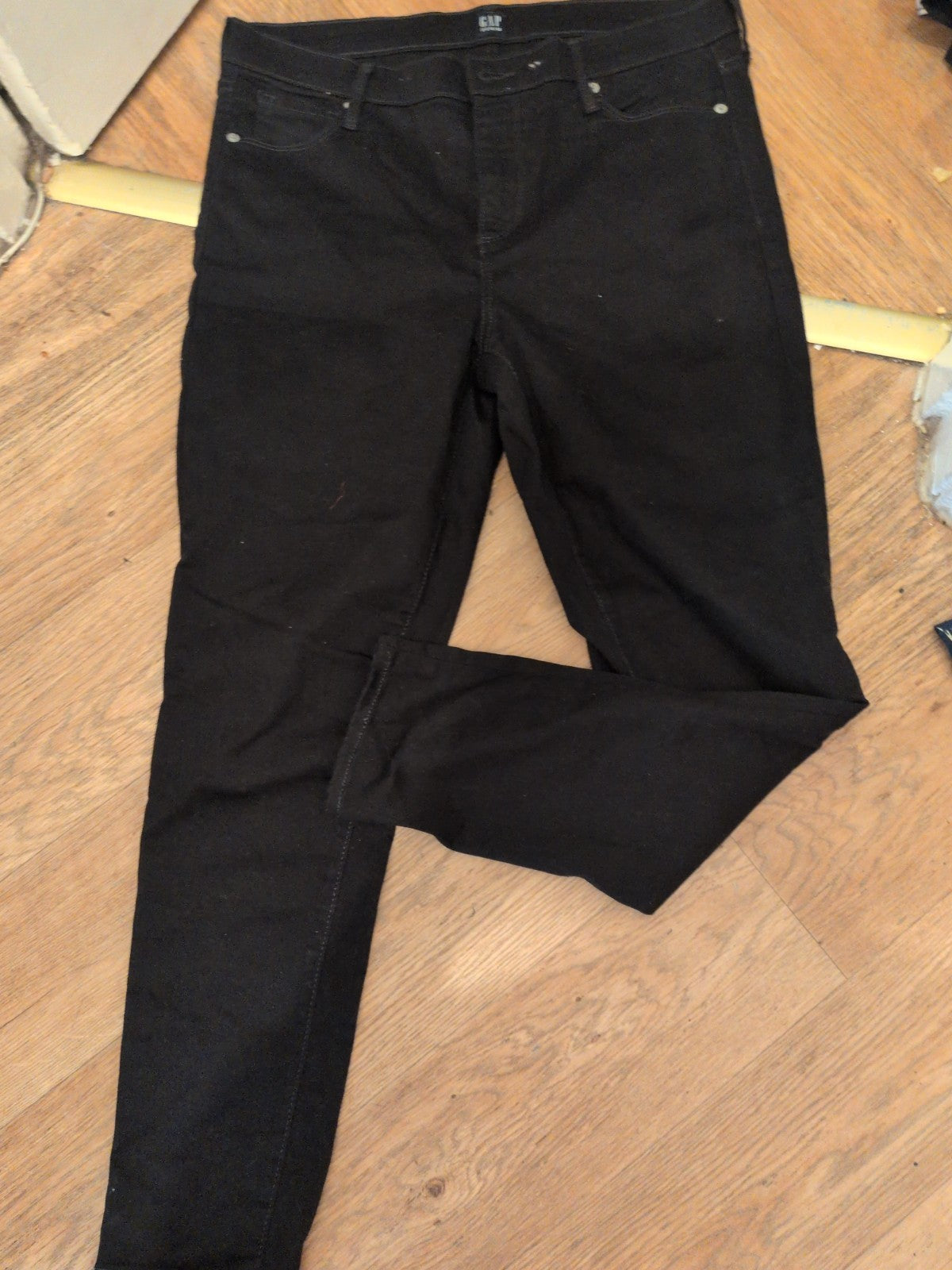Gap 32 Regular True Skinny Black Jeans