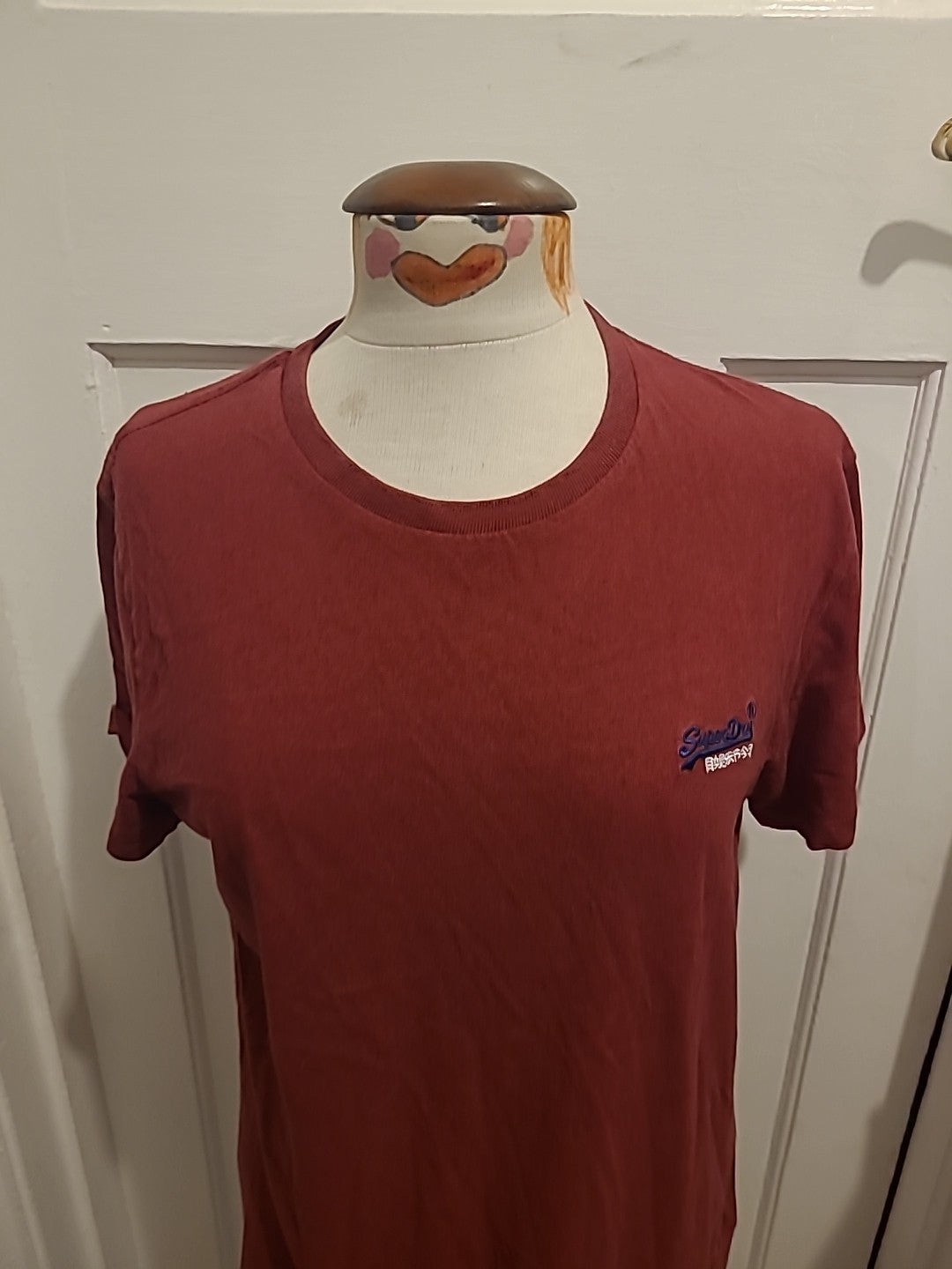 Mens Superdry Size Large Red Short Sleeved Tshirt