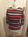 Ladies Chaps Size Medium Multi Striped Tshirt