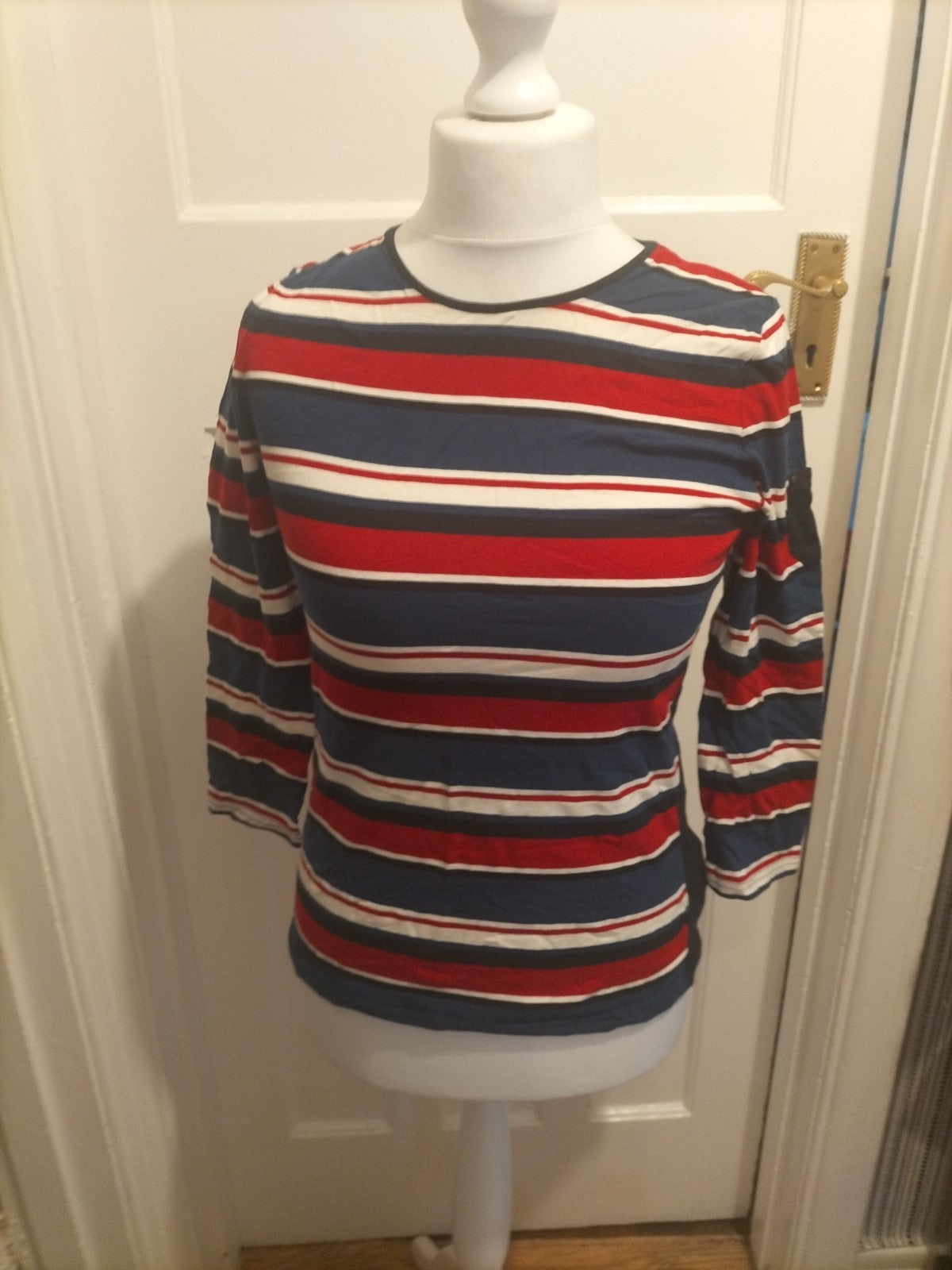 Ladies Chaps Size Medium Multi Striped Tshirt