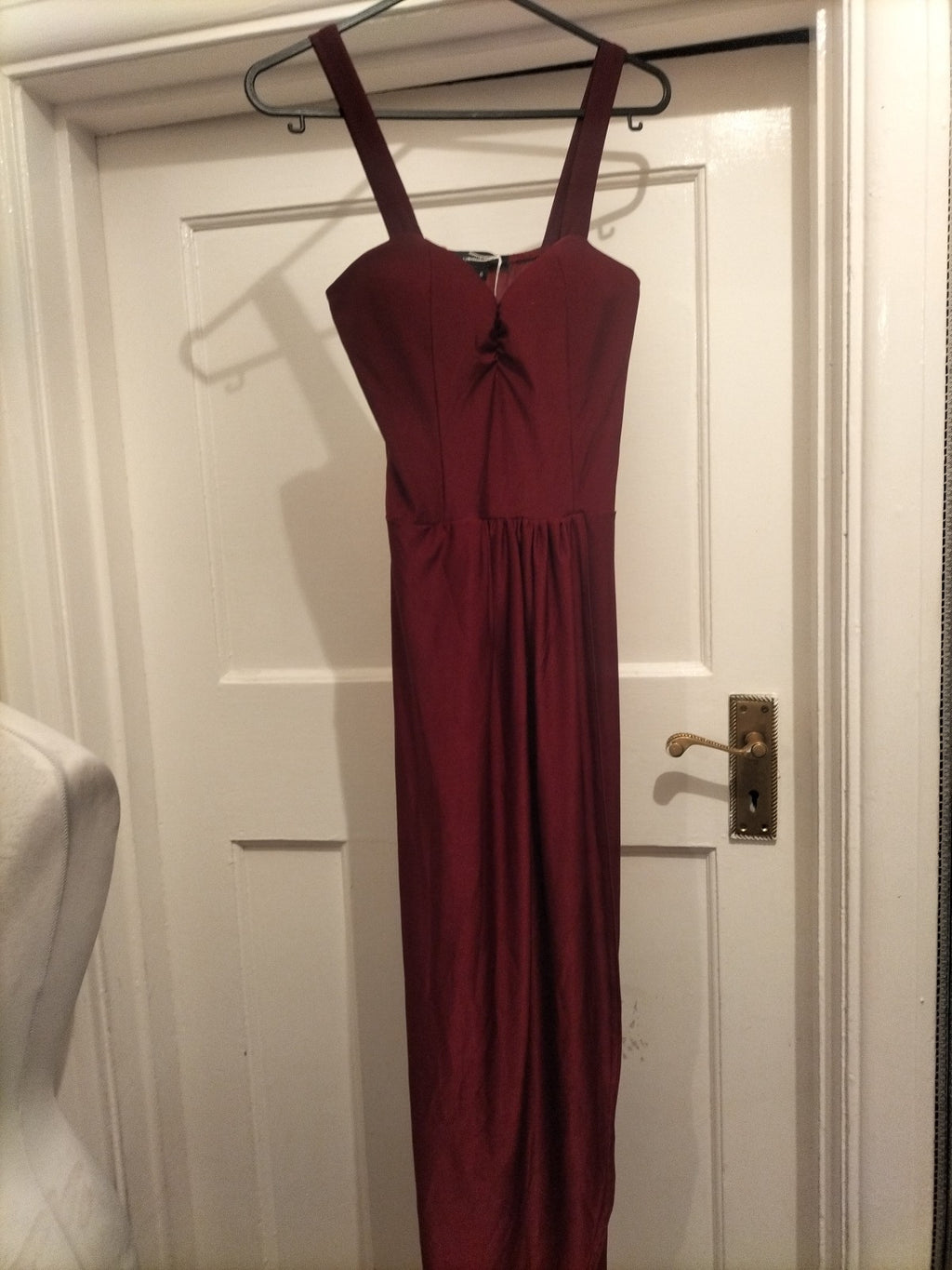 Ladies New Look Size 6 Deep Purple Sleeveless Padded Dress