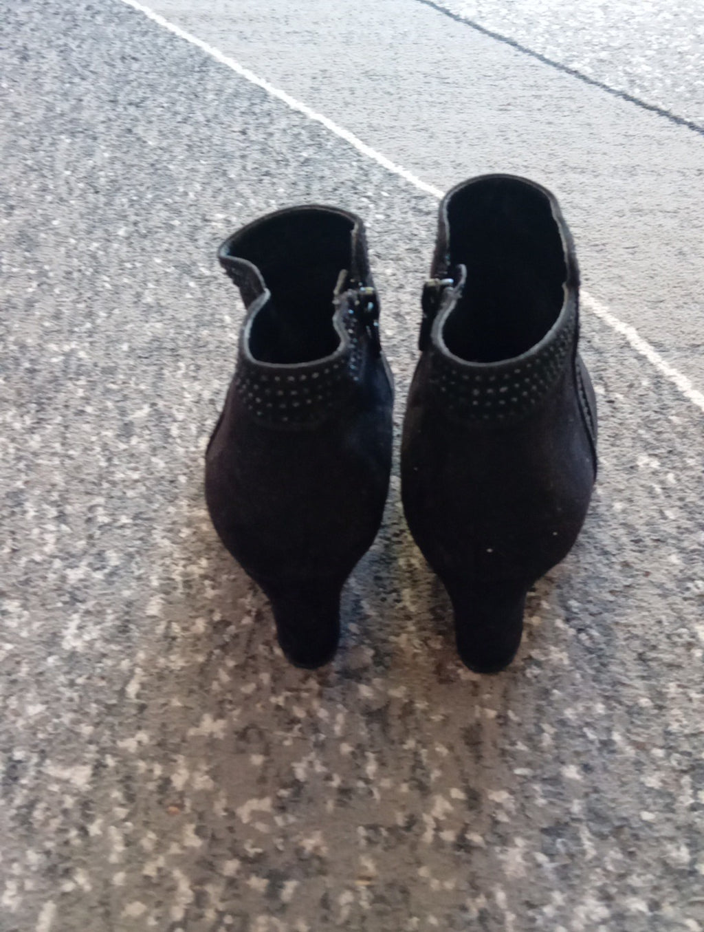 Ladies Black Sparkly Anjle Boots Size 36 Free Delivery