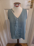 Ladies Primark Size 10 Teal Sleeveless Blouse