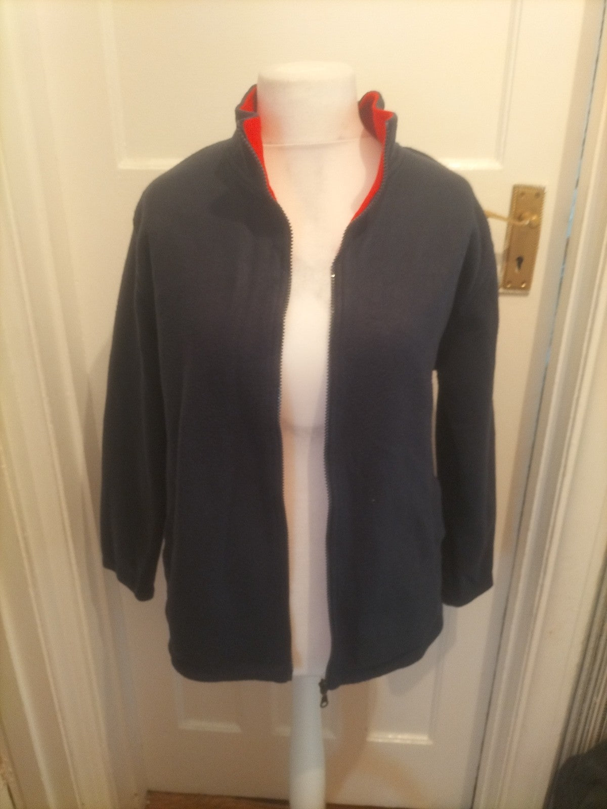 Ladies Medium Red And Navy Reviews Full Zip Jumper