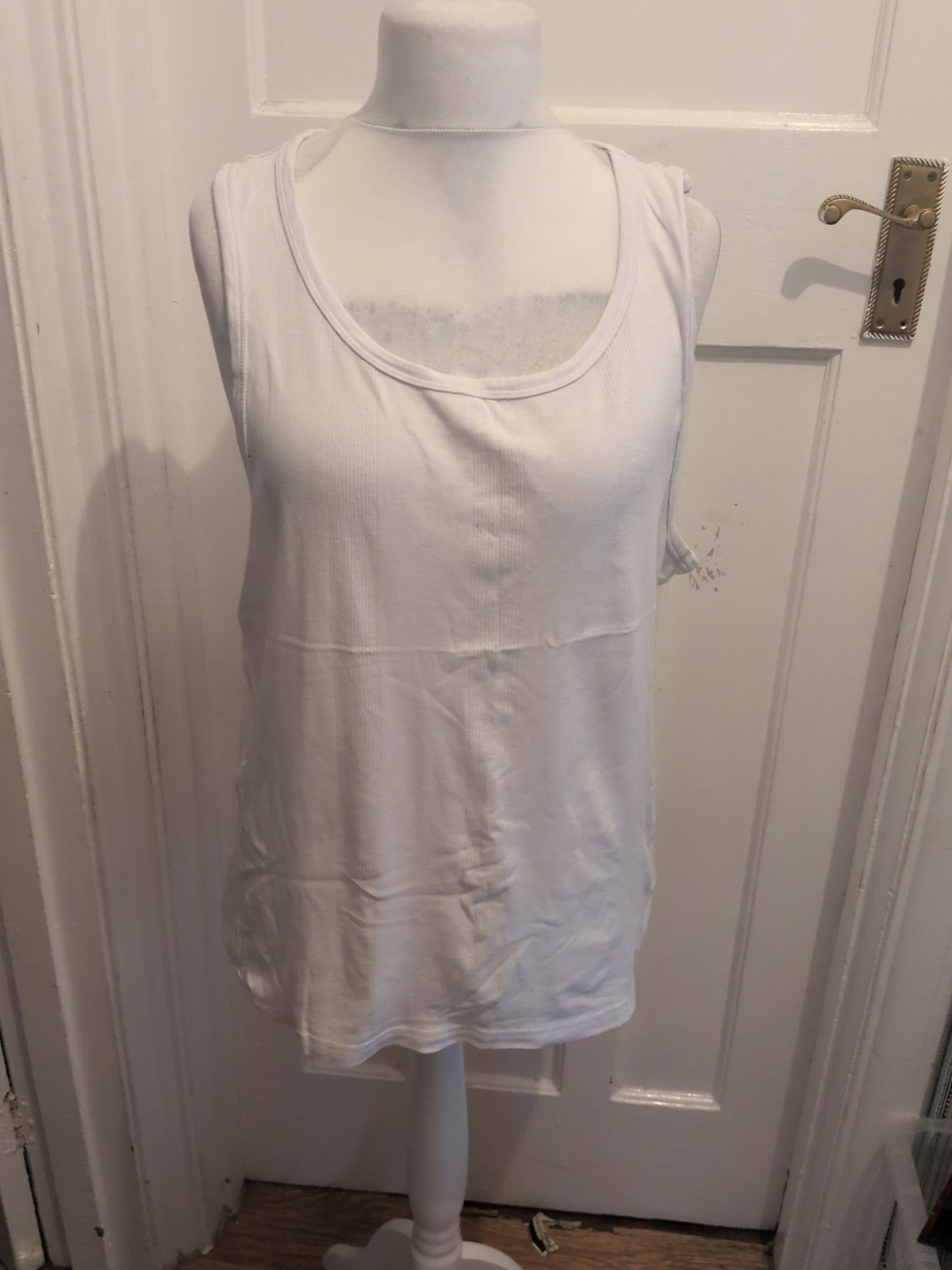 Next 2XL White Vest Slim Fit