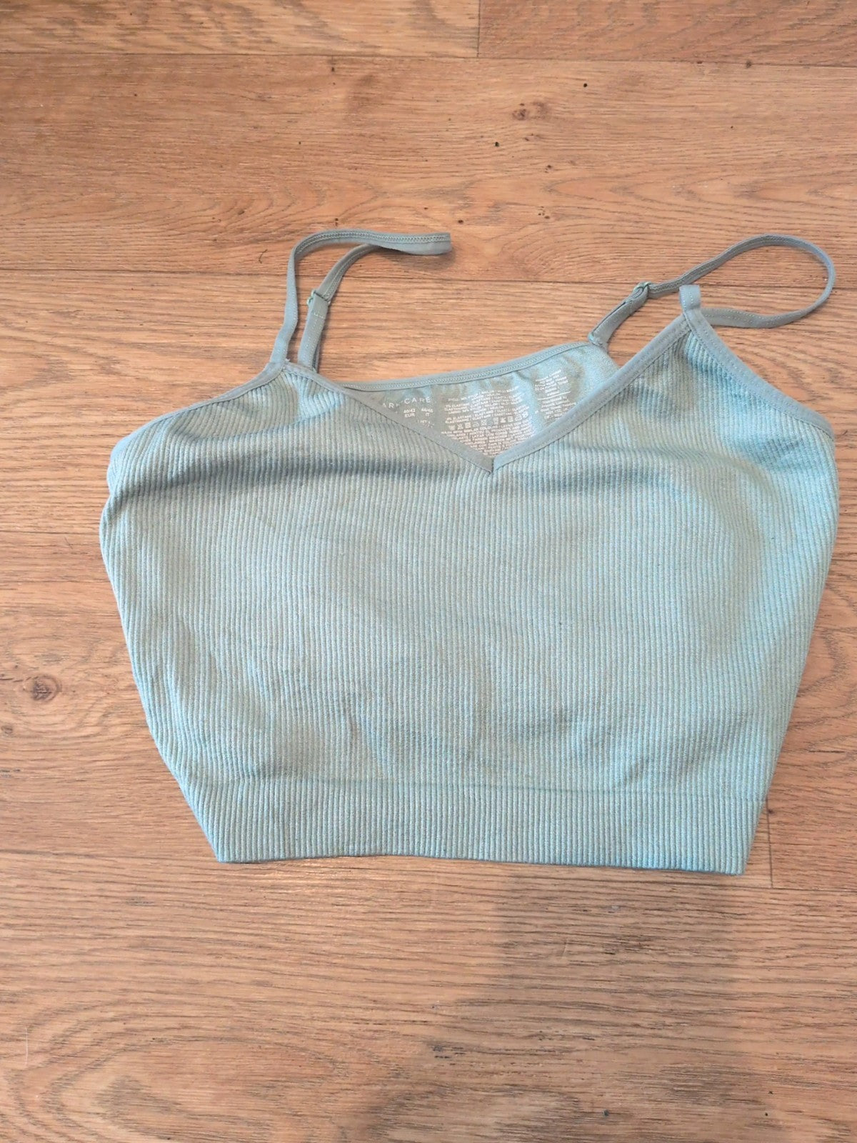 Primark 12-14 Green Ribbed Bralette