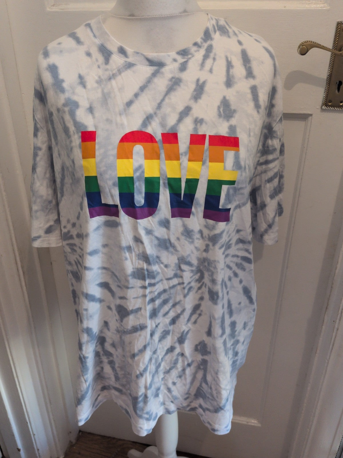 F&F 2XL Blue Dye Short Sleeve "Love" T-shirt *