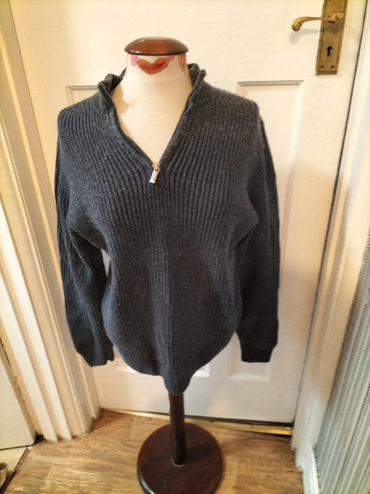 Mens Marks And Spencer Size Small Dark Denim Coloured Jumper