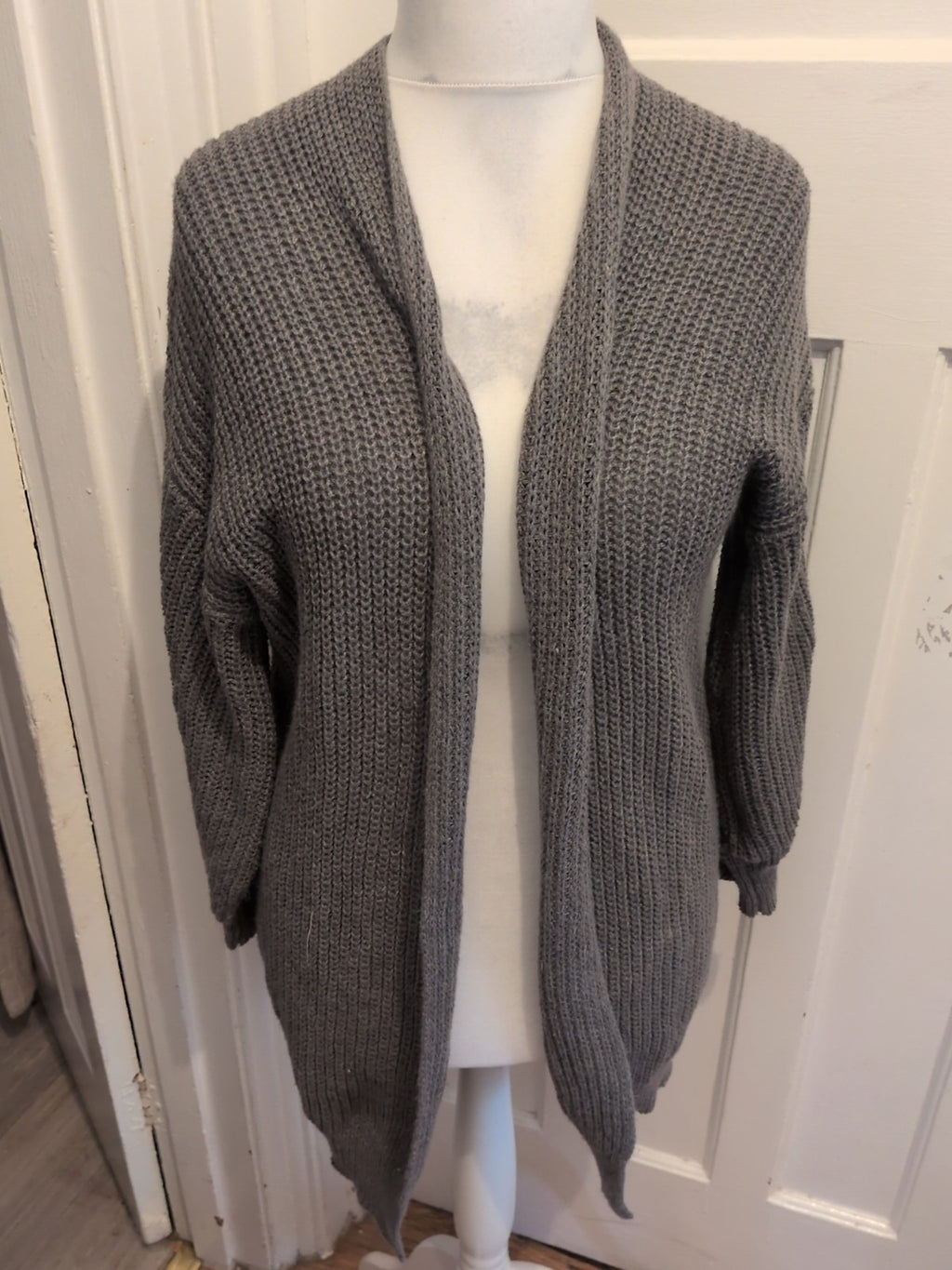 Shein XL Grey Knit Cardigan