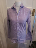 Mens Charles Tyrwhitt Size 15" Purple/White Slim Fit Long Sleeved Shirt