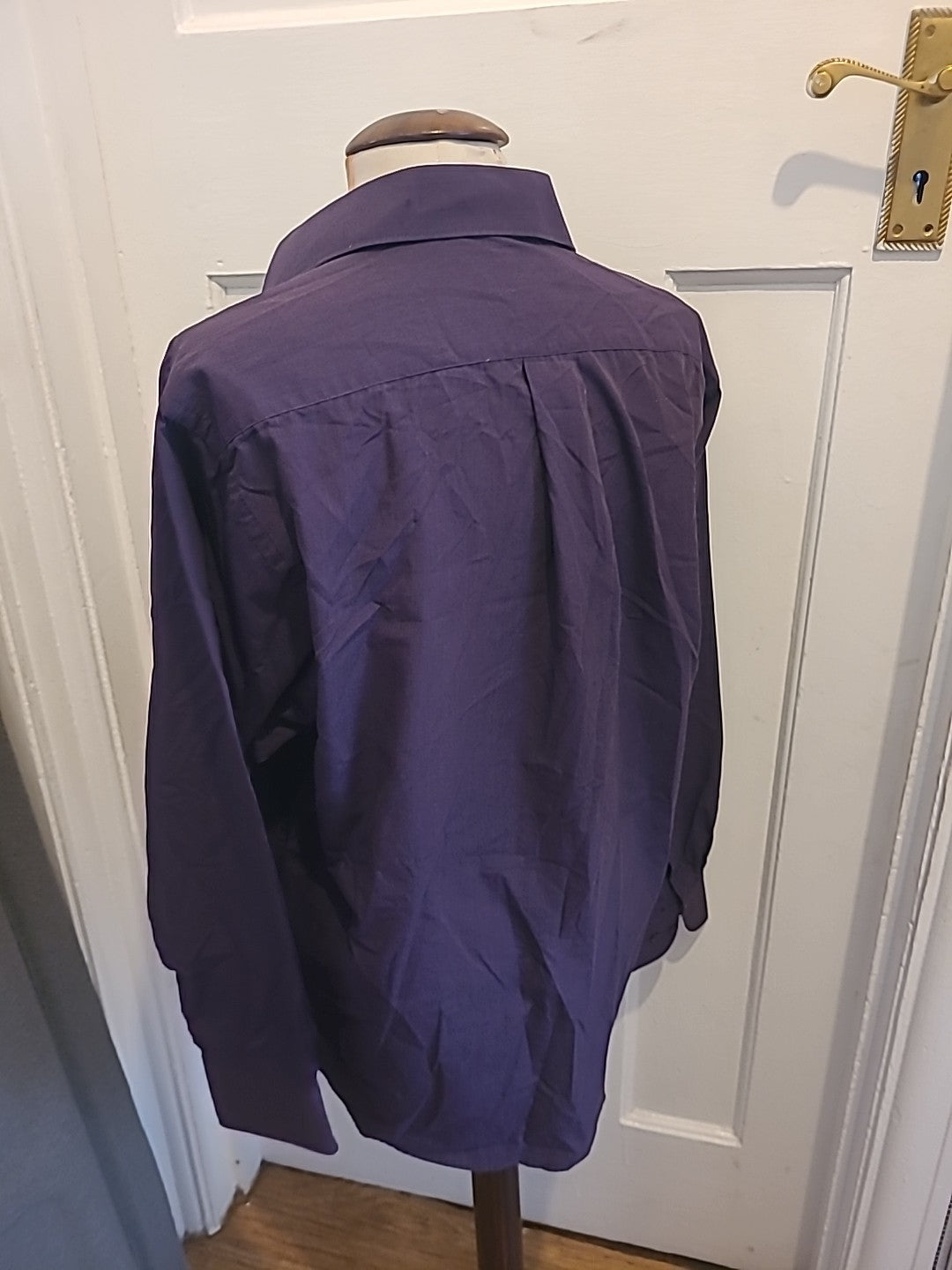 Mens Copperstone Size 15" Deep Purple Cotton Rich Shirt