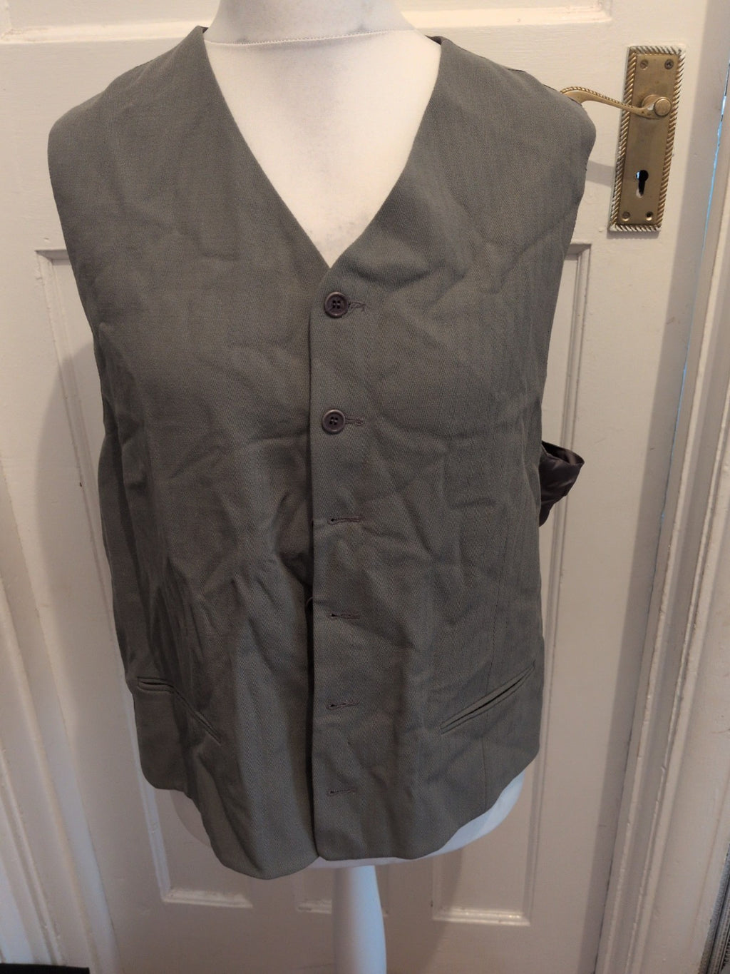 46R Grey Lined Suit Waistcoat
