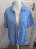 Mens George Size 2XL Blue Short Sleeve Shirt