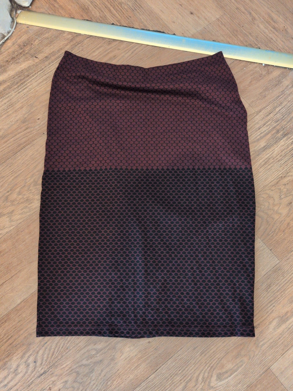 Dorothy Perkins 16 Purple And Black Stretch Skirt