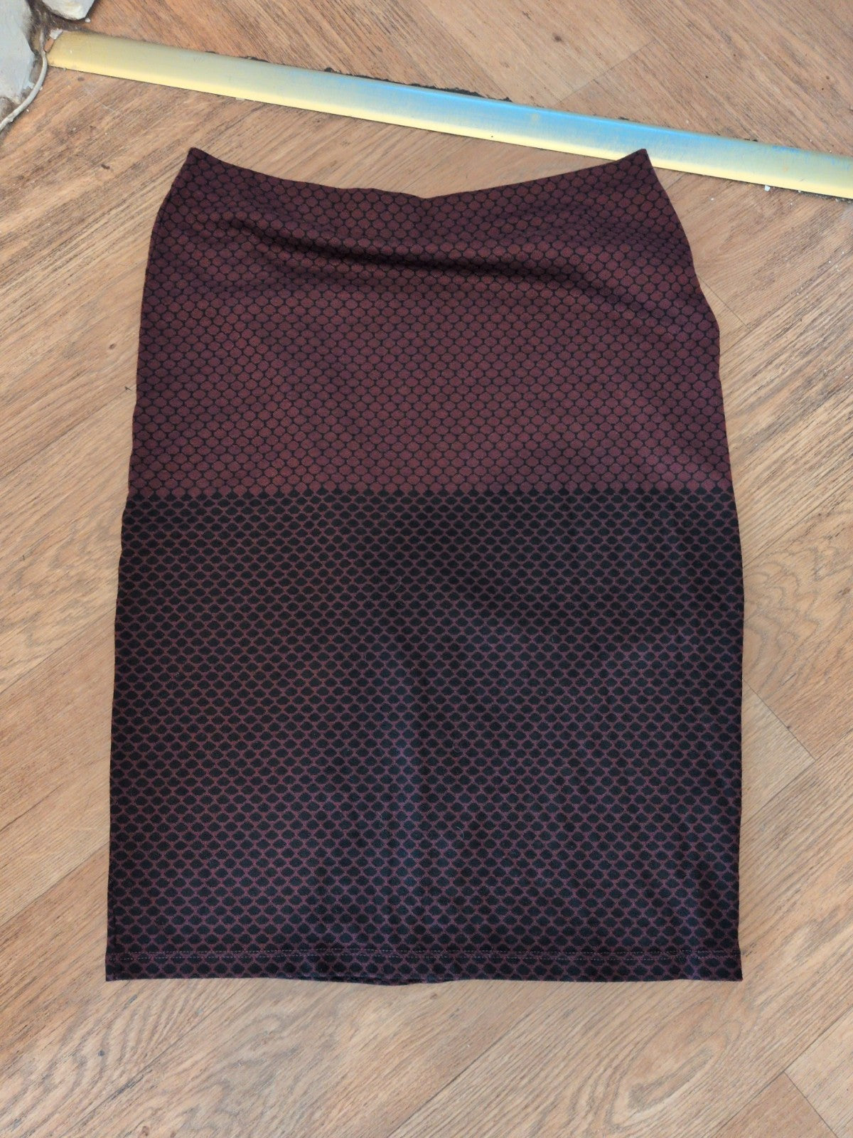 Dorothy Perkins 16 Purple And Black Stretch Skirt