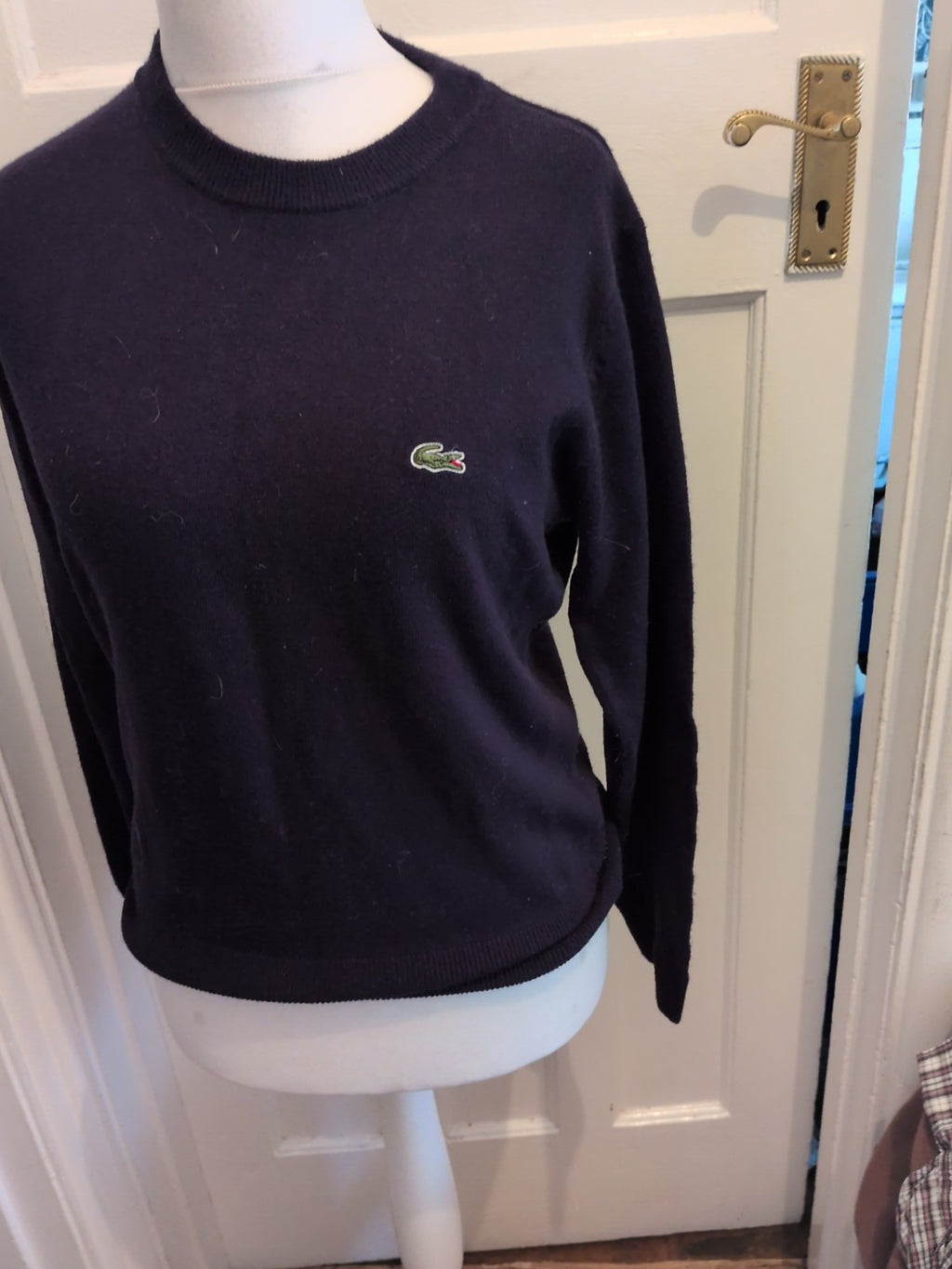 Lacoste 4 Black Long Sleeve Pullover Jumper