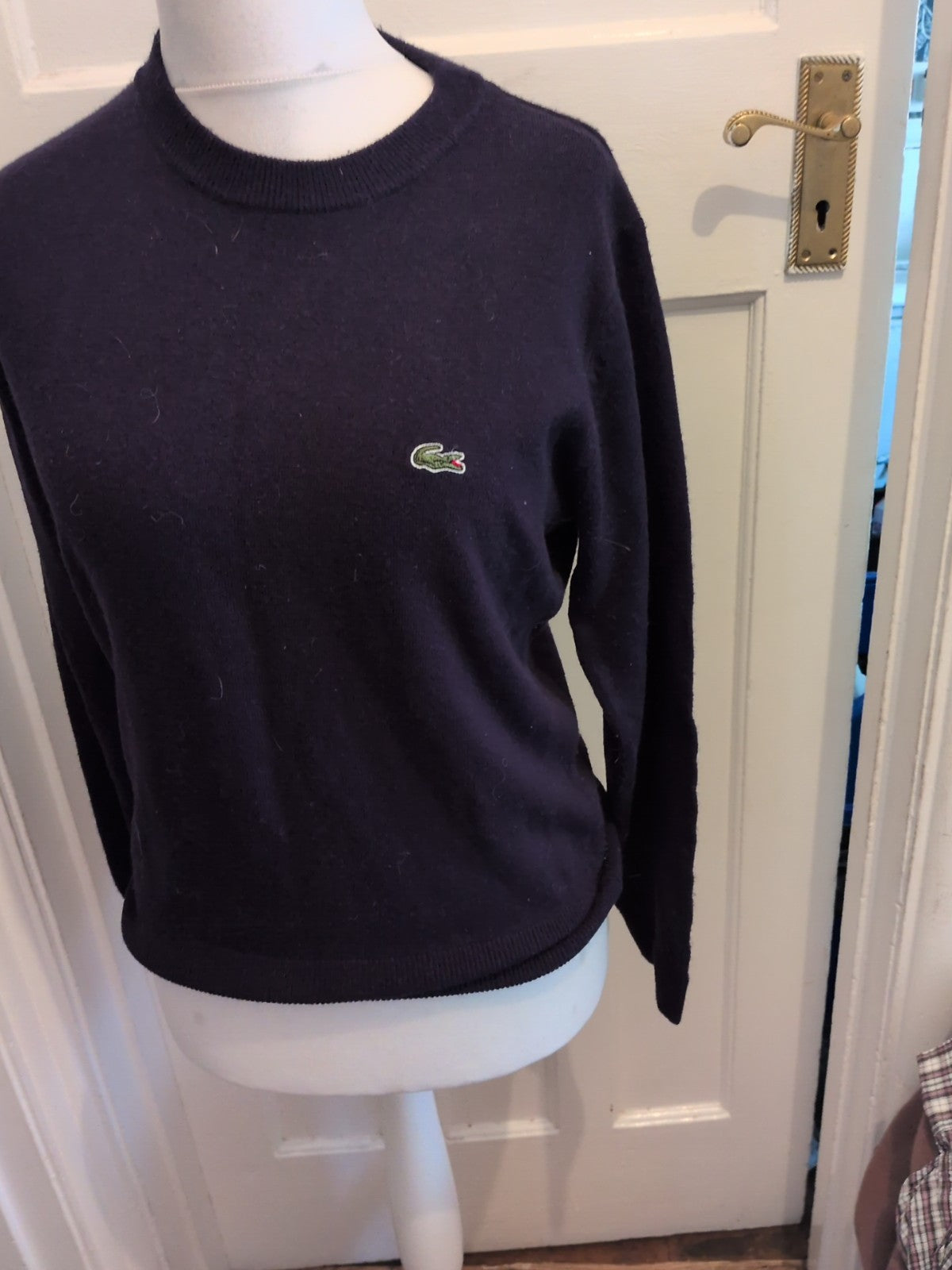 Lacoste 4 Black Long Sleeve Pullover Jumper
