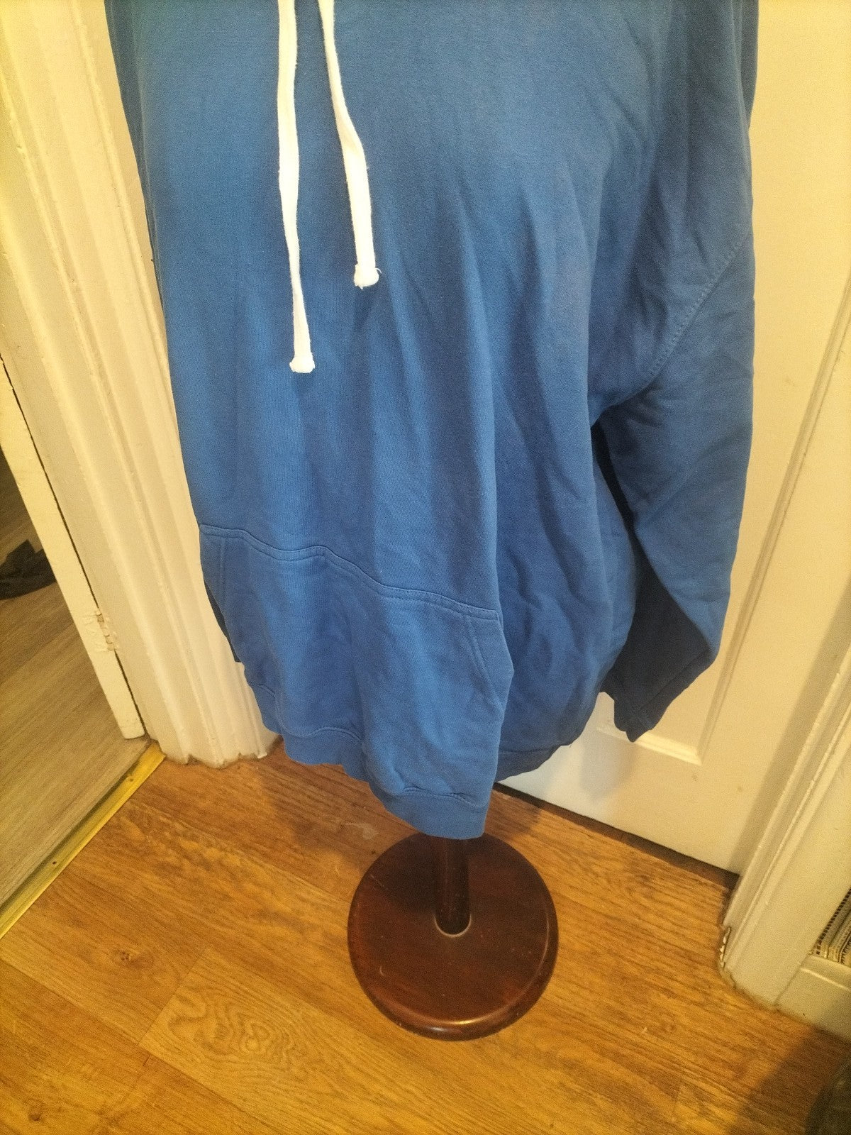 Mens Just Hoods Size XL Blue Long Sleeved Pullover Hoodie