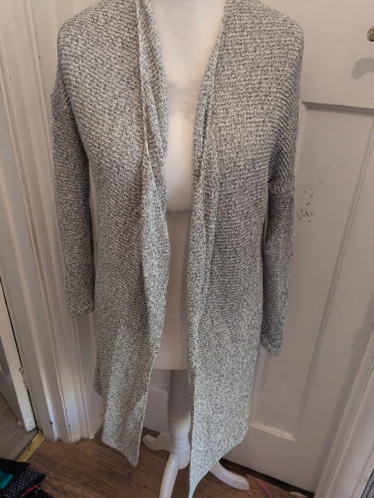 Esmara 10-12 Grey Flecked Open Cardigan