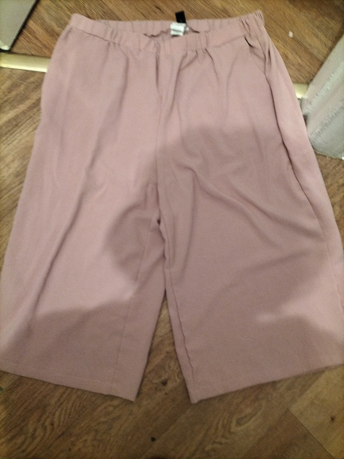 Emery Rose 3XL Pink Wide Leg Crop Trousers