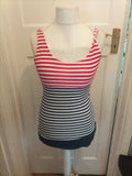 Ladies Beauty Angel Size S/M Striped Open Back Sleeveless Top