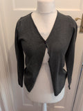 Large Grey Wool Blend Cardigan