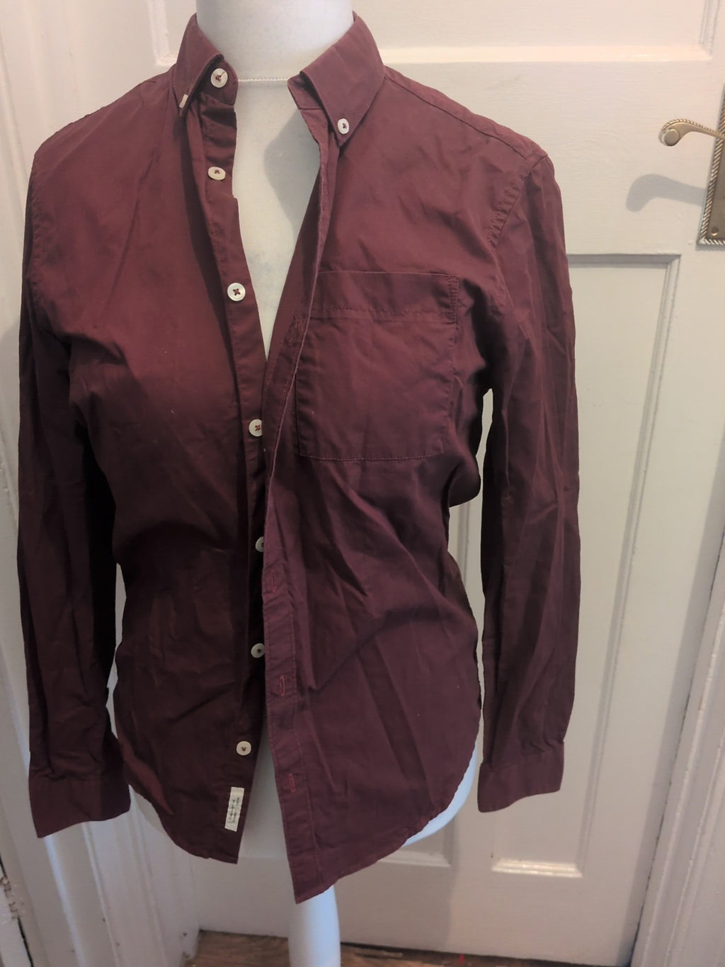 River Island Small Deep Purple Long Sleeve Shirt