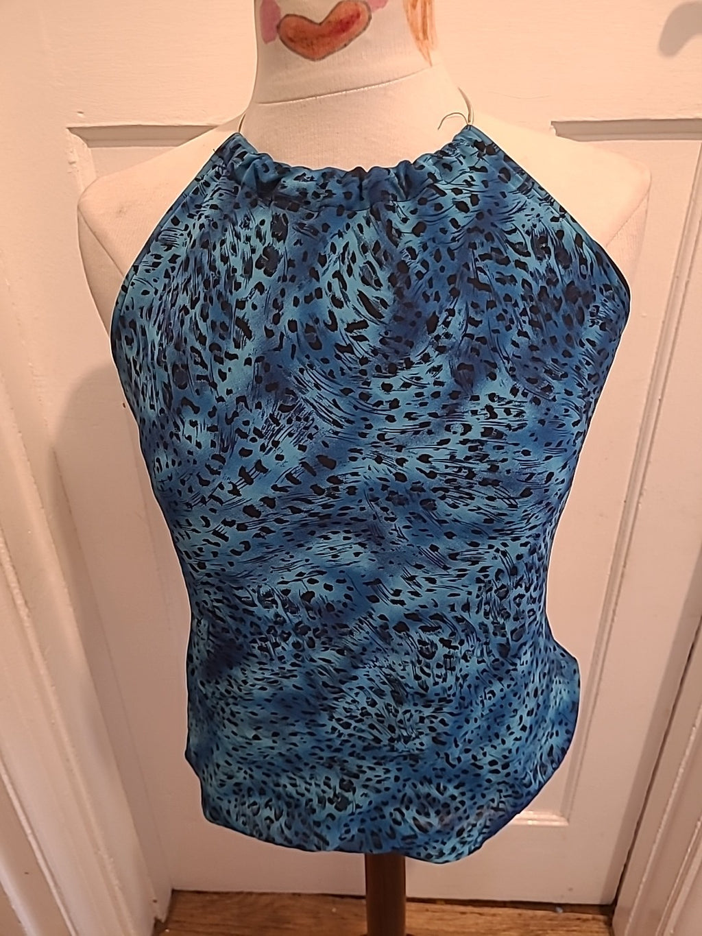 Ladies Be Beau Size 12 Halter Neck Blue Sleeveless Dress