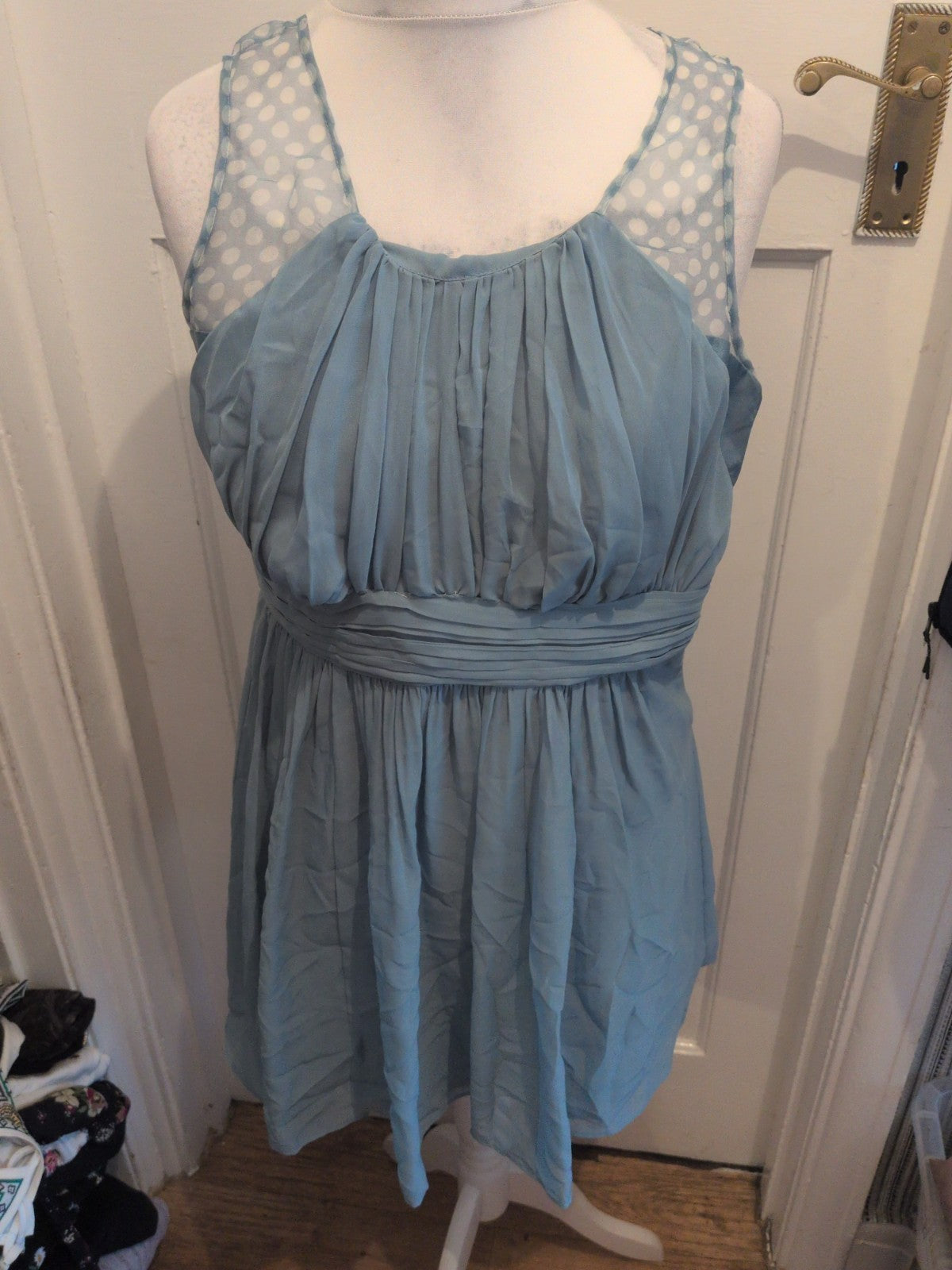 Savida 12 Aqua Lined Sleeveless Knee Length Dress