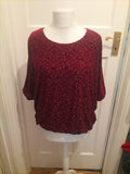 Ladies Bonmarche Size 16 Ruby Patterned Blouse
