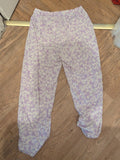 Medium Purple And White Patterned Elasticated Pyjama Bottoms