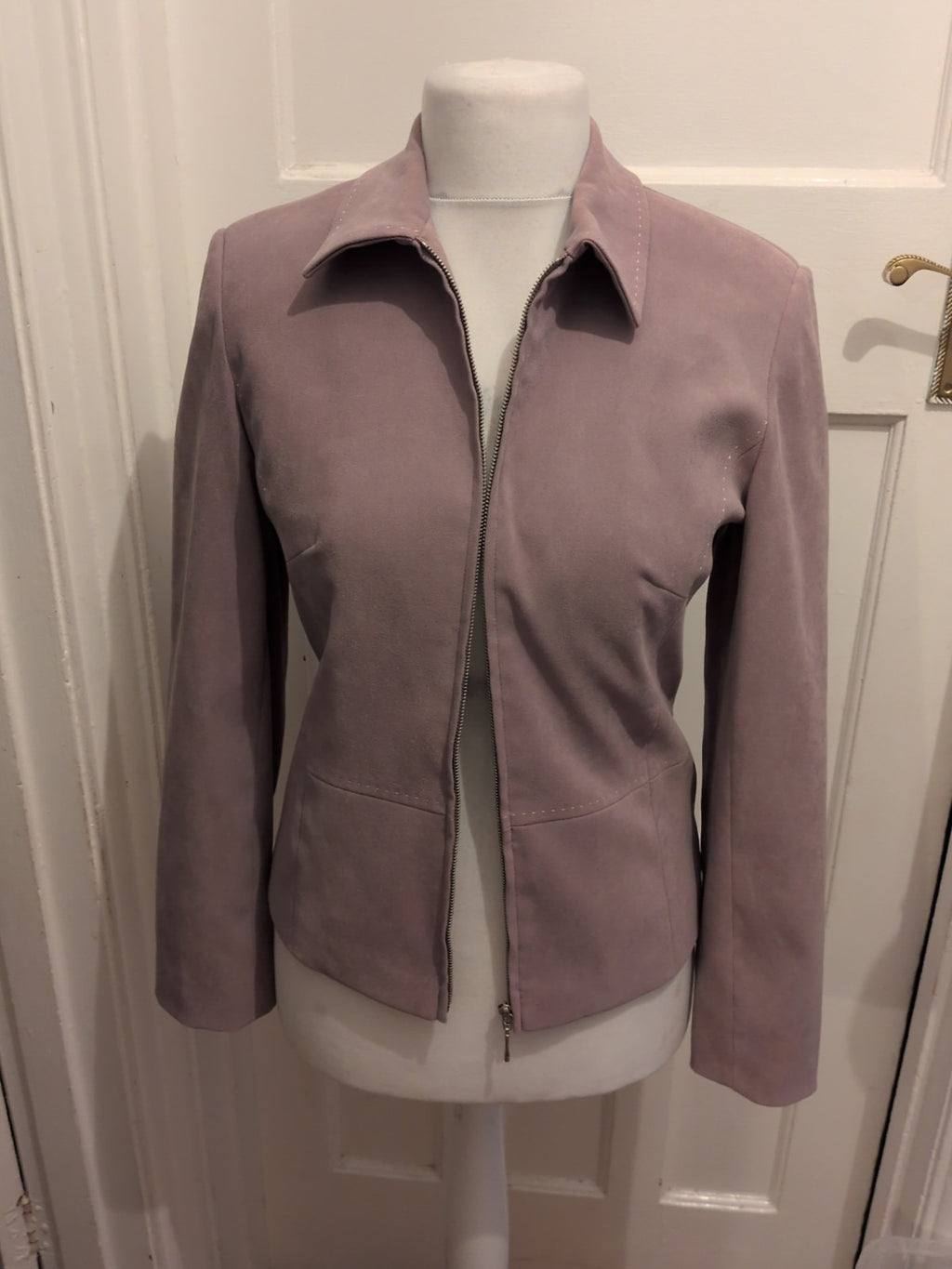 Primark 12 Pale Purple Full Zip Padded Lined Blazer