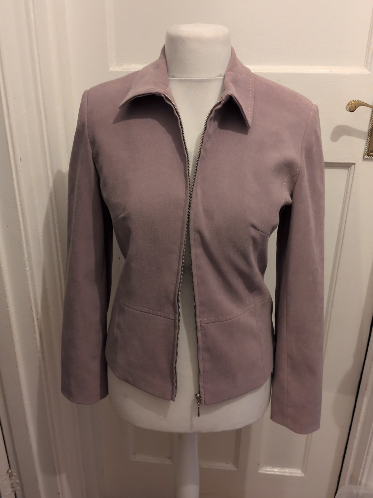 Primark 12 Pale Purple Full Zip Padded Lined Blazer