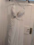 Dusk 12 White Lined Padded Bust Sleeveless Dress