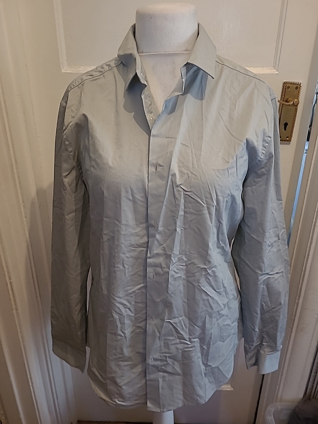 Mens Asos Size XL Silver Shirt Long Sleeved