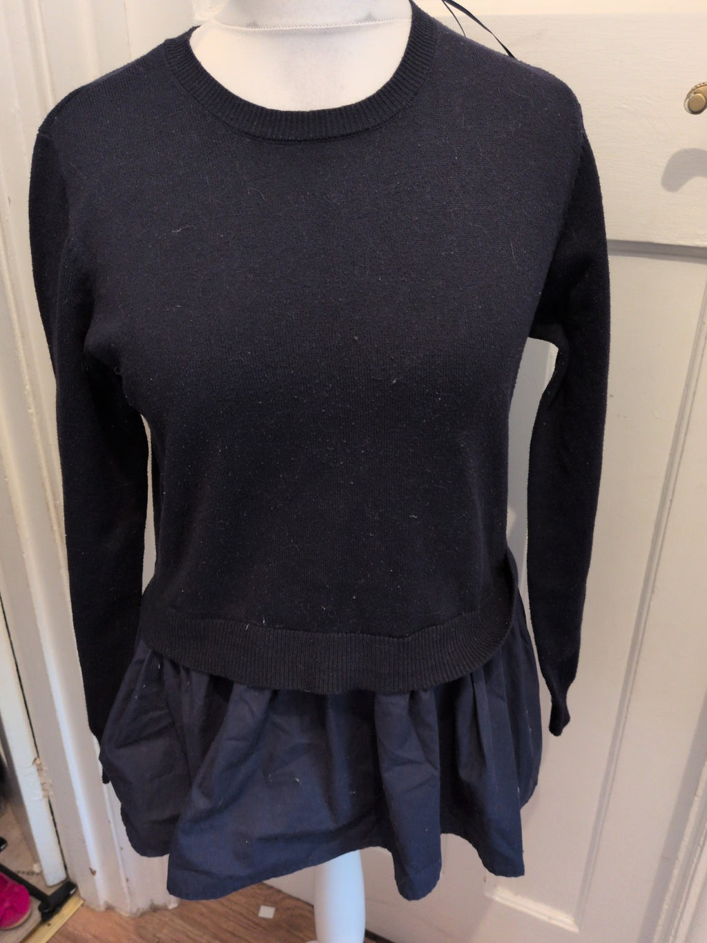 Primark 12-14 Black Long Sleeve Jumper Blouse