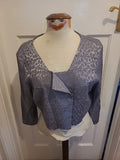 Brand New Ladies Gina Bacconi Size 20 Grey And Silver Cardigan RRP £74