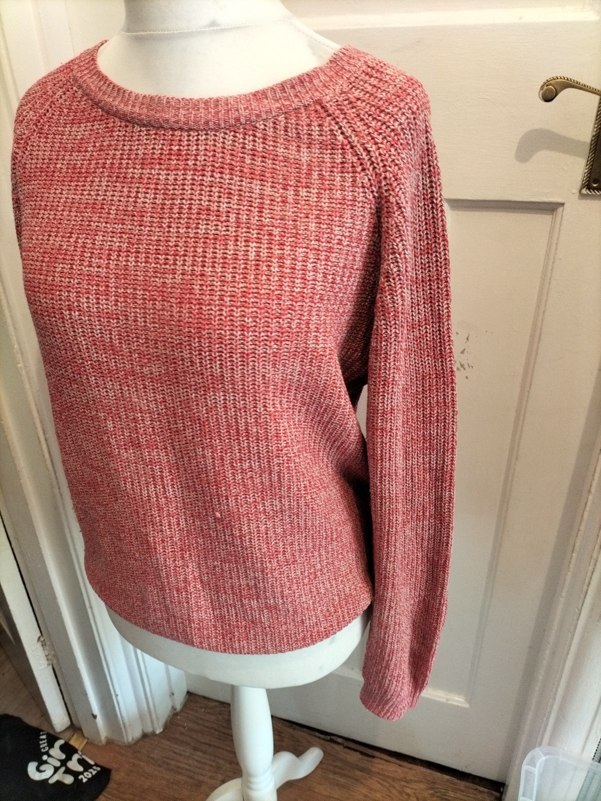 Primark 16 Red Fleck Long Sleeve Jumper Pullover