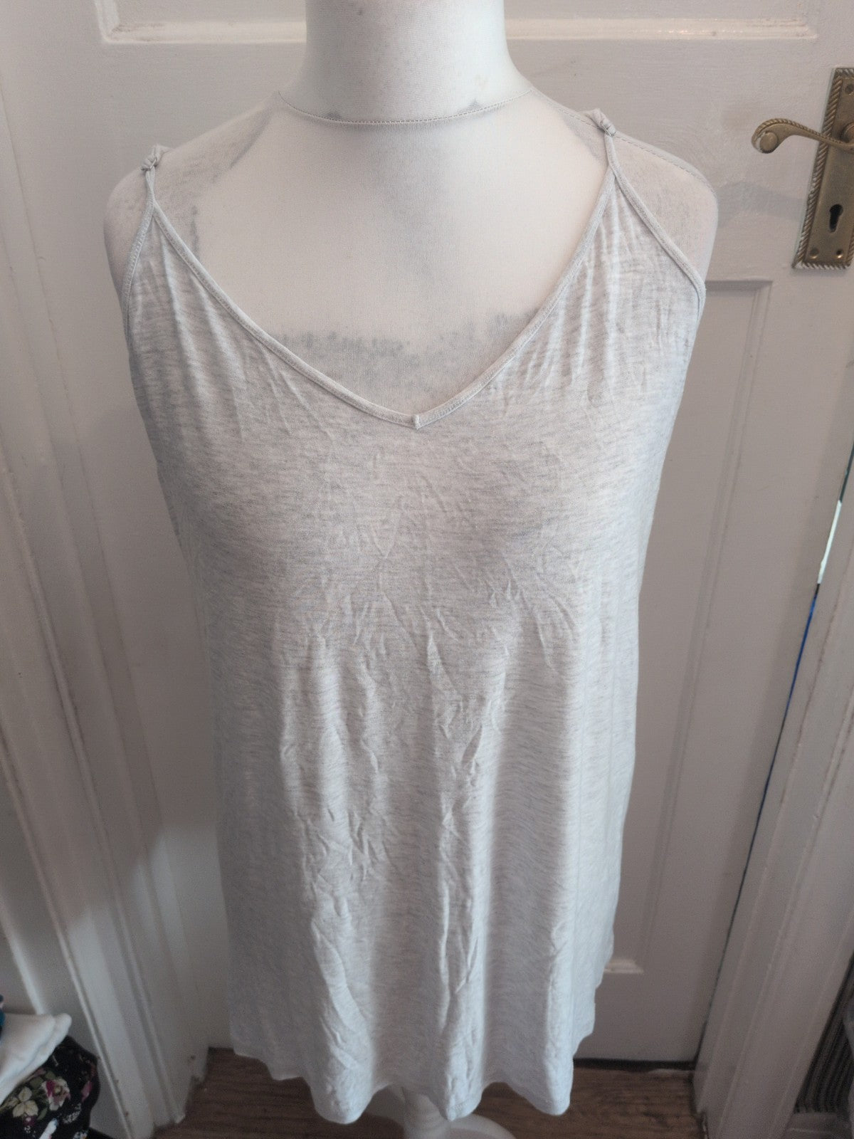 16 Grey Longline Stretch Cami