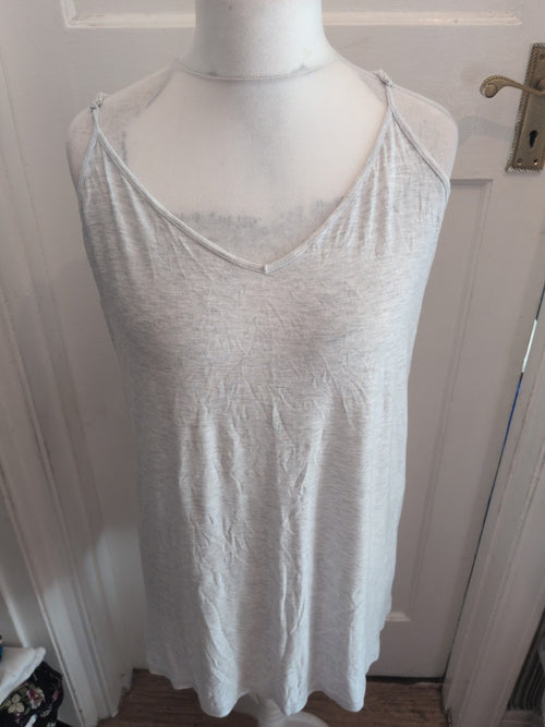 16 Grey Longline Stretch Cami