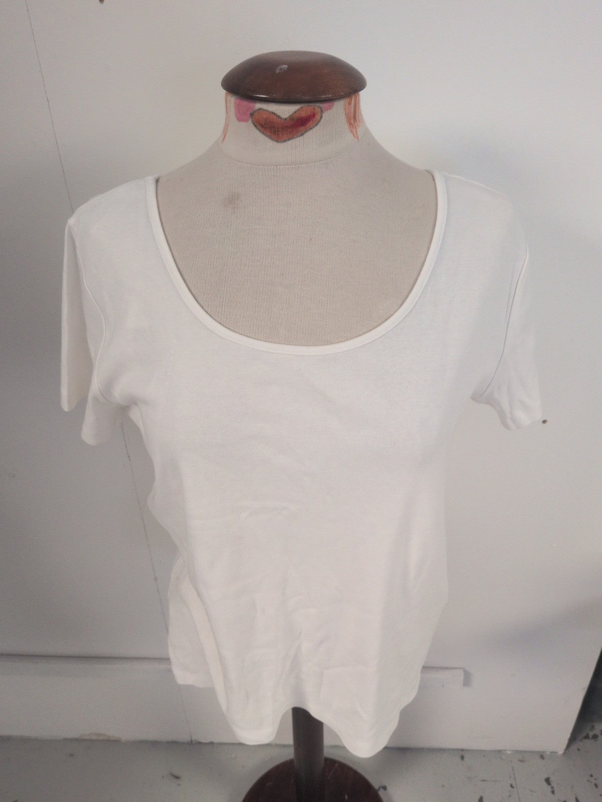 Marble Large White Short Sleeve T-shirt