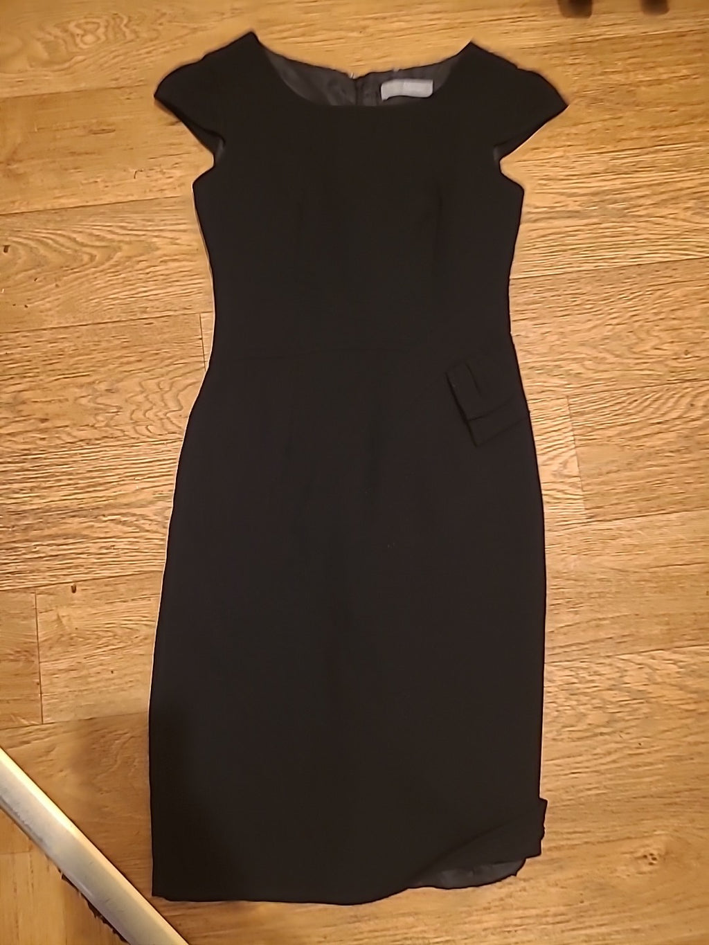 Ladies Marks And Spencer Size 6 Petite Sleeveless Black Lined Dress