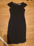 Ladies Marks And Spencer Size 6 Petite Sleeveless Black Lined Dress