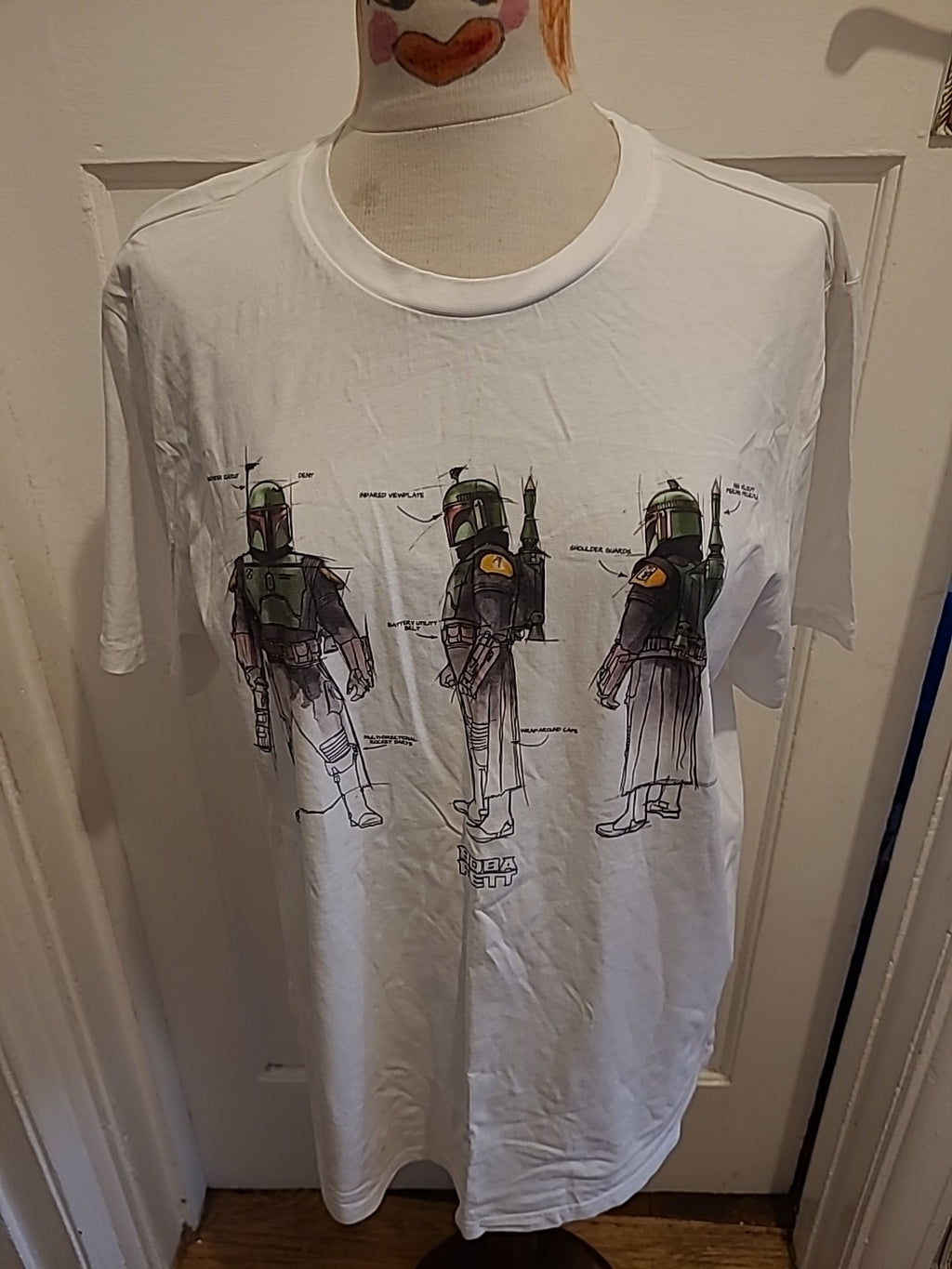 Mens Star Wars Size XL White Printed Short Sleeved Tshirt